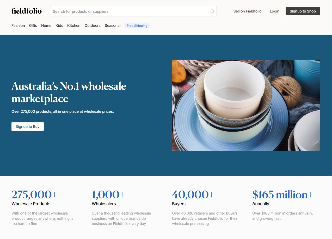 Fieldfolio B2B marketplace, built by KodeLinkers